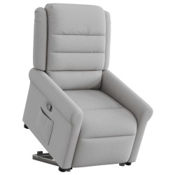 Fauteuil inclinable gris nuage tissu 
