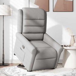 Fauteuil inclinable gris nuage tissu 