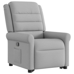 Fauteuil inclinable gris nuage tissu 