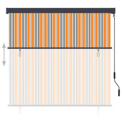 Store roulant d'extérieur 170x250 cm Jaune et bleu 