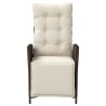 Chaises inclinables de jardin lot de 2 avec repose-pied rotin 