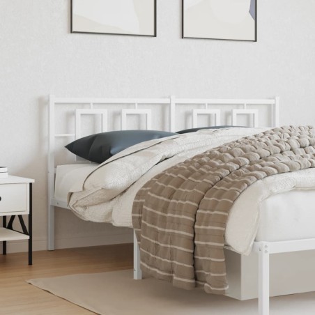 Tête de lit métal blanc 150 cm 