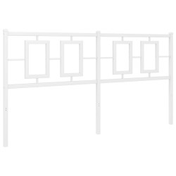 Tête de lit métal blanc 150 cm 