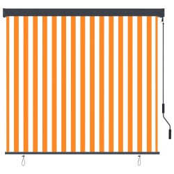 Store roulant d'extérieur 170x250 cm Blanc et orange 