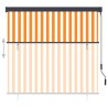 Store roulant d'extérieur 170x250 cm Blanc et orange 