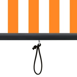 Store roulant d'extérieur 170x250 cm Blanc et orange 