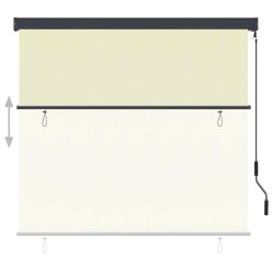 Store roulant d'extérieur 170 x 250 cm Crème 