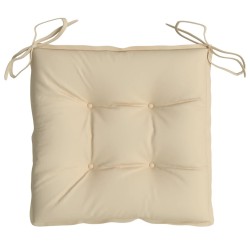 Coussins de chaise lot de 4 beige 50x50x7 cm tissu oxford 