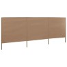 Paravent 3 panneaux Tissu 400 x 120 cm Taupe 