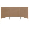 Paravent 3 panneaux Tissu 400 x 120 cm Taupe 