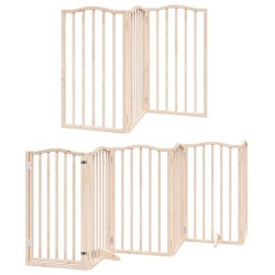 Barrière pour chien porte pliable 15 panneaux bois de peuplier 