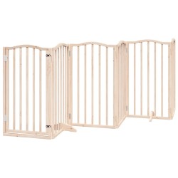 Barrière pour chien porte pliable 15 panneaux bois de peuplier 