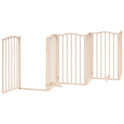 Barrière pour chien porte pliable 15 panneaux bois de peuplier 