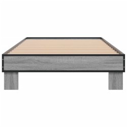 Cadre de lit sans matelas sonoma gris 100x200 cm 