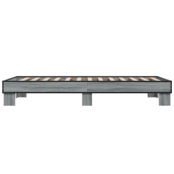Cadre de lit sans matelas sonoma gris 100x200 cm 