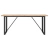 Table à manger cadre en O 180x90x75,5 cm bois pin massif acier 