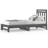Lit coulissant sans matelas gris 2x(90x200) cm 