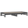 Lit coulissant sans matelas gris 2x(90x200) cm 