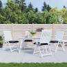 Coussins de chaise lot de 4 noir 50x50x7 cm tissu oxford 