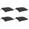 Coussins de chaise lot de 4 noir 50x50x7 cm tissu oxford 