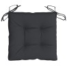 Coussins de chaise lot de 4 noir 50x50x7 cm tissu oxford 