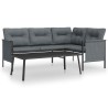 Salon de jardin 2 pcs anthracite acier 