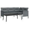 Salon de jardin 2 pcs anthracite acier 