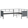 Salon de jardin 2 pcs anthracite acier 