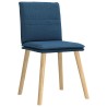 Chaises à manger lot de 4 bleu tissu 