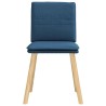Chaises à manger lot de 4 bleu tissu 
