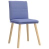 Chaises à manger lot de 4 bleu jean tissu 