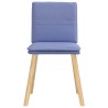 Chaises à manger lot de 4 bleu jean tissu 