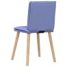 Chaises à manger lot de 4 bleu jean tissu 
