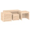 Ensemble de boîtes de jardin 4 pcs bois de pin massif 