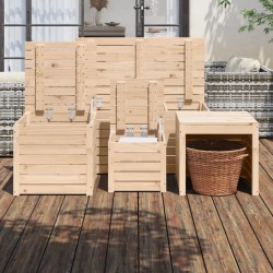 Ensemble de boîtes de jardin 4 pcs bois de pin massif 