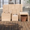 Ensemble de boîtes de jardin 4 pcs bois de pin massif 