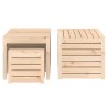 Ensemble de boîtes de jardin 4 pcs bois de pin massif 