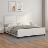 Cadre de lit sans matelas blanc 160x200 cm similicuir 