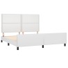 Cadre de lit sans matelas blanc 160x200 cm similicuir 