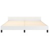 Cadre de lit sans matelas blanc 160x200 cm similicuir 