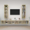 Meubles TV muraux 4 pcs Chêne sonoma Bois d'ingénierie 
