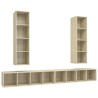 Meubles TV muraux 4 pcs Chêne sonoma Bois d'ingénierie 