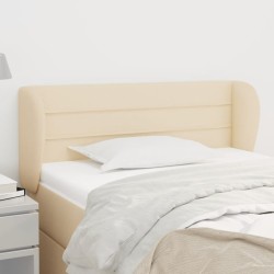 Tête de lit avec oreilles Crème 93x23x78/88 cm Tissu 