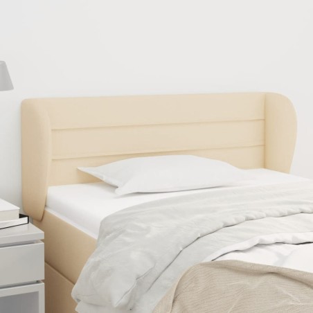 Tête de lit avec oreilles Crème 93x23x78/88 cm Tissu 