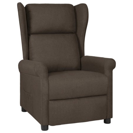 Fauteuil inclinable Marron foncé Tissu 