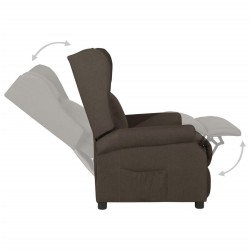 Fauteuil inclinable Marron foncé Tissu 