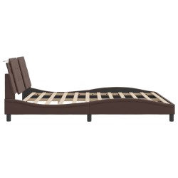 Cadre de lit sans matelas marron 180x200 cm similicuir 