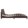 Cadre de lit sans matelas marron 180x200 cm similicuir 