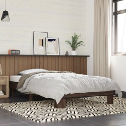 Cadre de lit sans matelas chêne marron 100x200 cm 