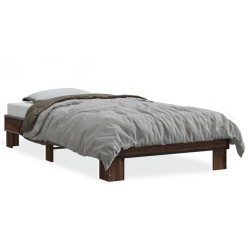 Cadre de lit sans matelas chêne marron 100x200 cm 